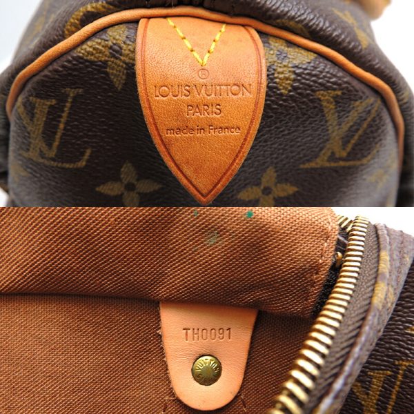 dh71636 7 Louis Vuitton Speedy 30 Monogram Bag Brown