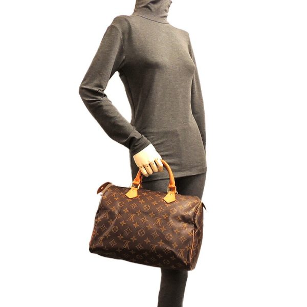 dh71636 8 Louis Vuitton Speedy 30 Monogram Bag Brown