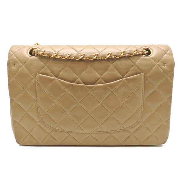 dh71672 2 Chanel Matelasse Chain Lambskin Shoulder Bag Beige