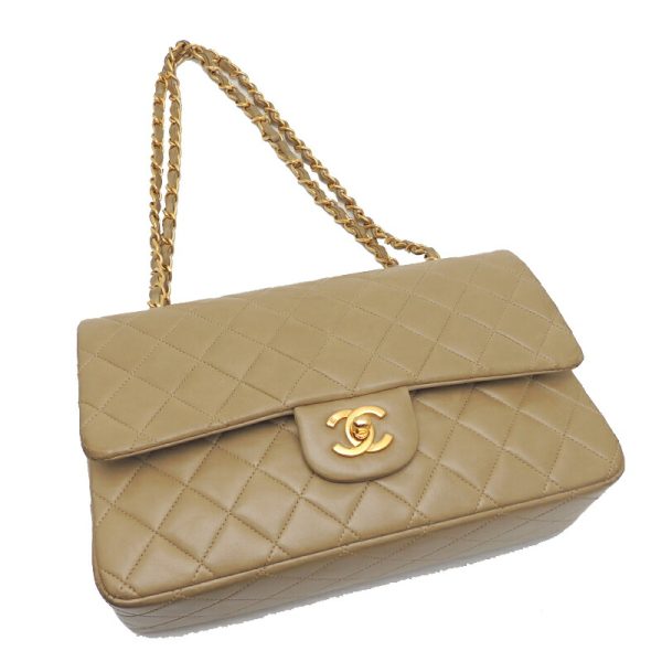 dh71672 3 Chanel Matelasse Chain Lambskin Shoulder Bag Beige