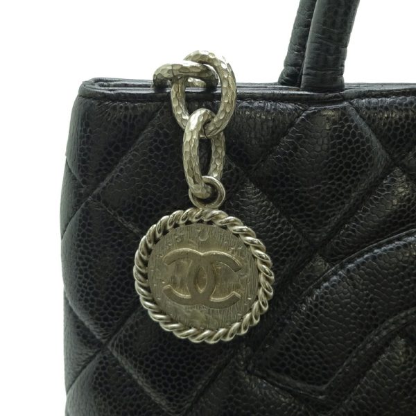 dh71718 9 Chanel Tote Caviar Skin Handbag Black