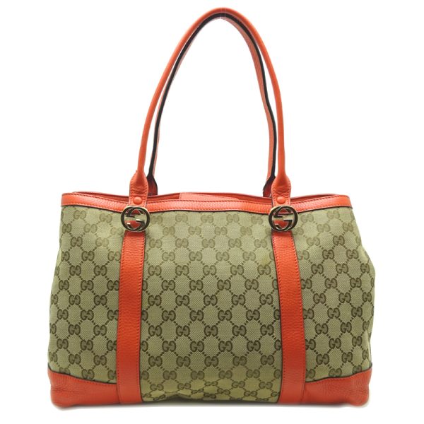 dh71719 2 Gucci Miss GG Tote GG Handbag Beige Orange