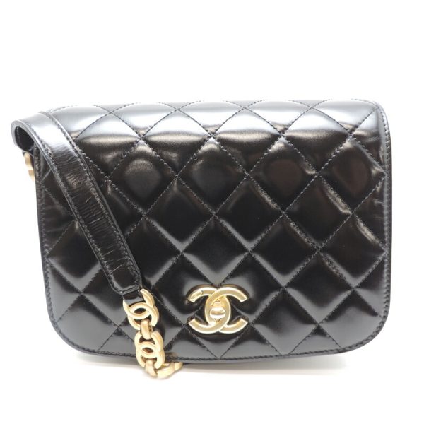 dh71759 1 Chanel Matelasse Mini Messenger Suede Shoulder Bag Black