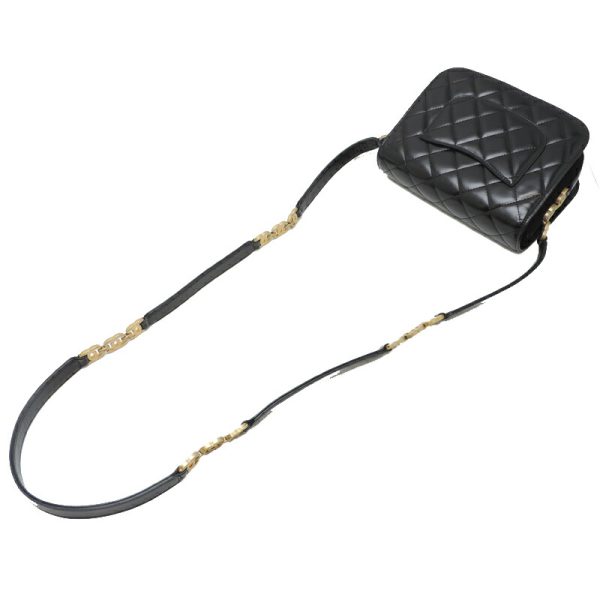 dh71759 4 Chanel Matelasse Mini Messenger Suede Shoulder Bag Black