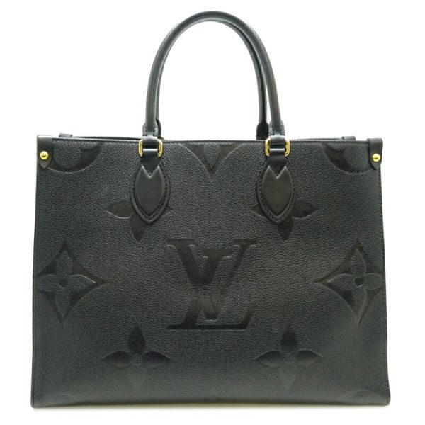 dh71762 2 Louis Vuitton On the Go MM Monogram Empreinte Handbag Black