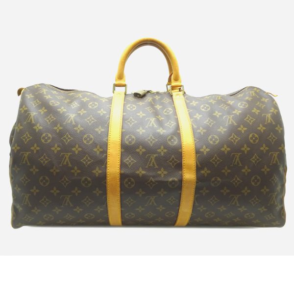 dh71767 2 Louis Vuitton Keepall 55 Monogram Bag Brown