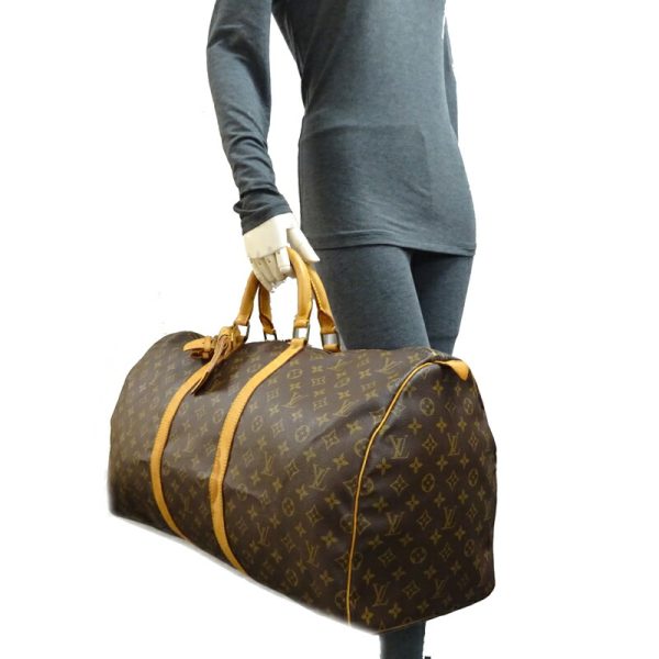 dh71767 9 Louis Vuitton Keepall 55 Monogram Bag Brown