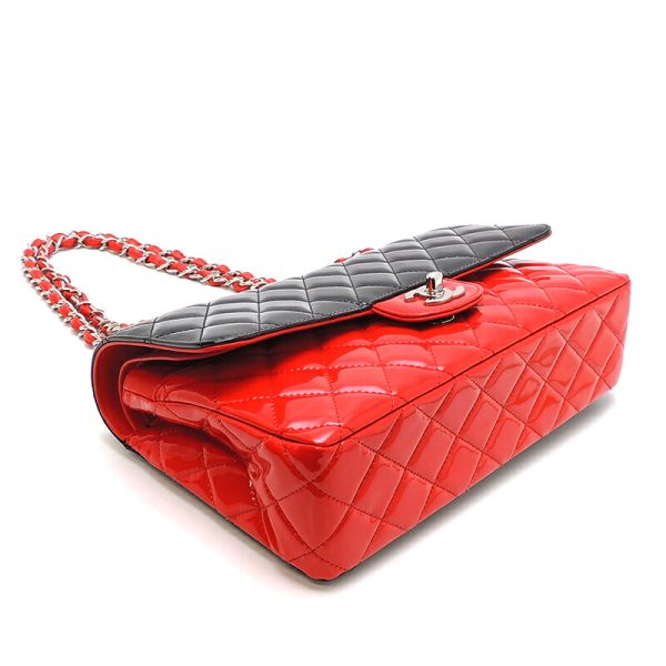 dh72189 3 Chanel Matelasse 25 Chain Patent Shoulder Bag Red