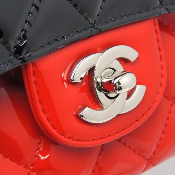 dh72189 9 Chanel Matelasse 25 Chain Patent Shoulder Bag Red