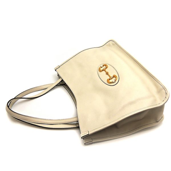 dh73889 3 Gucci Horsebit Tote Bag White