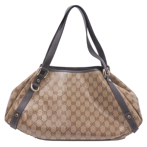 dh73906 1 Gucci Abbey GG Crystal Tote Bag Beige