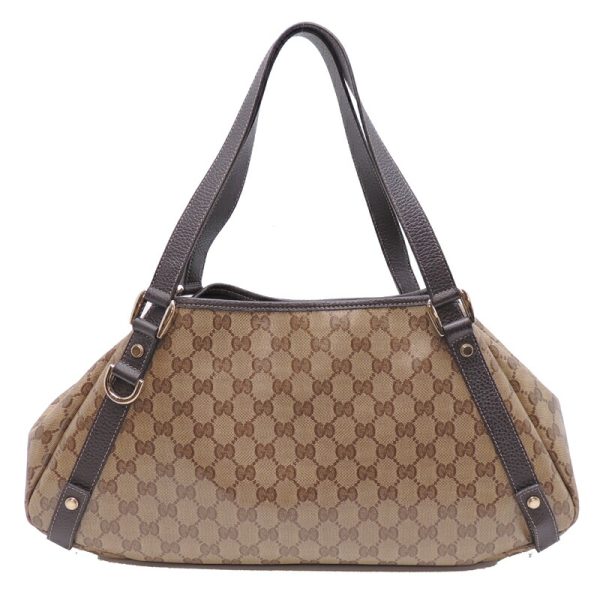 dh73906 2 Gucci Abbey GG Crystal Tote Bag Beige