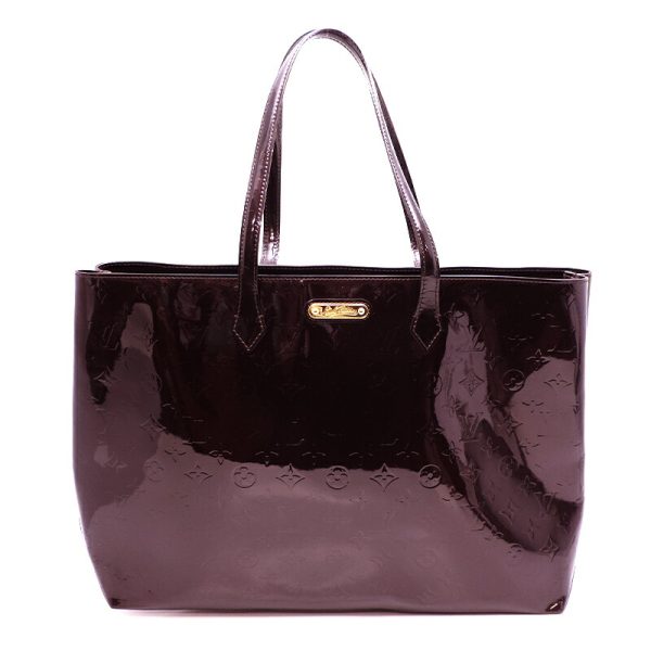 dh73960 1 Louis Vuitton Wilshire GM Vernis Tote Bag Purple