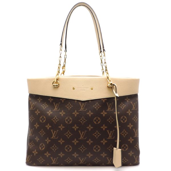 dh74428 1 Louis Vuitton Pallas Shopper Chain Monogram Shoulder Bag Beige