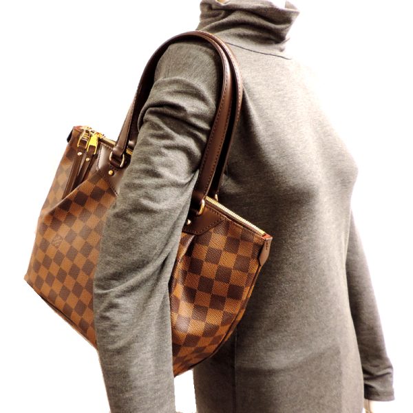 dh74671 9 Louis Vuitton Westminster PM Damier Tote Bag Brown