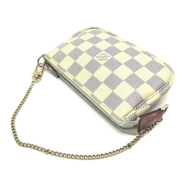 dh74789 4 Louis Vuitton Mini Pochette Accessoire Damier Handbag White