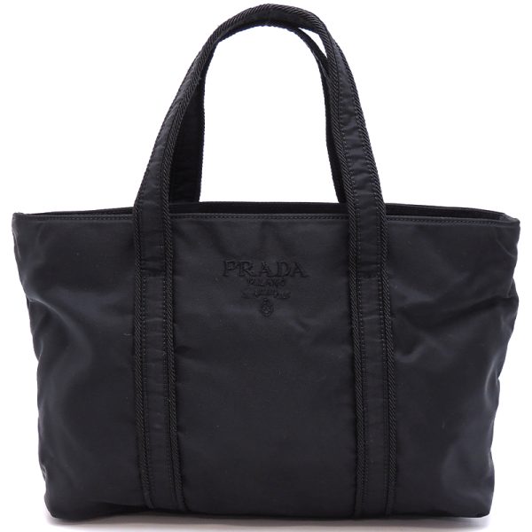 dh74939 1 Prada Nylon Handbag Black