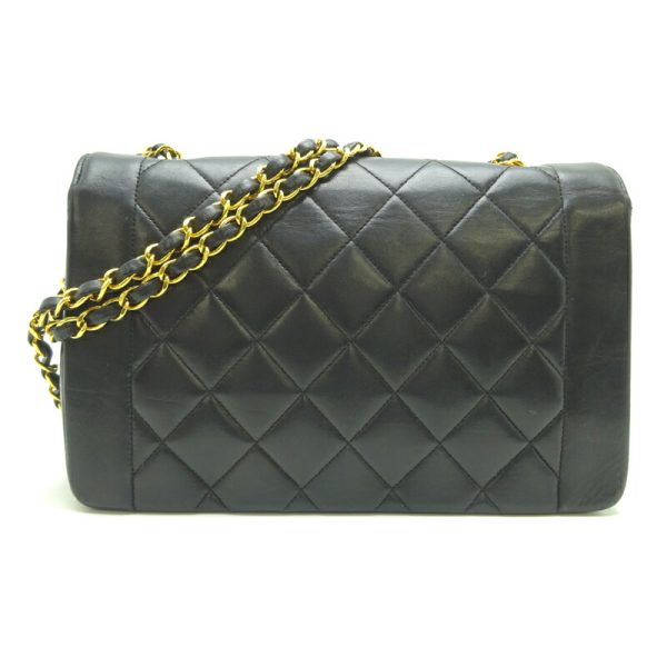 dh75359 2 Chanel Matelasse Diana 25 Chain Lambskin Shoulder Bag Noir