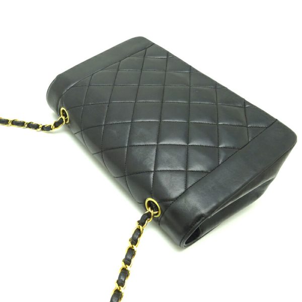 dh75359 4 Chanel Matelasse Diana 25 Chain Lambskin Shoulder Bag Noir