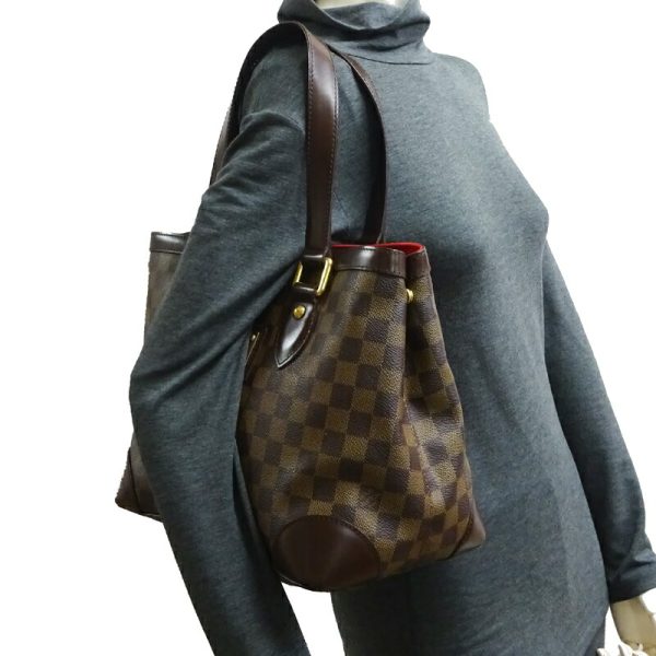 dh75560 9 Louis Vuitton Hampstead PM Damier Handbag Brown