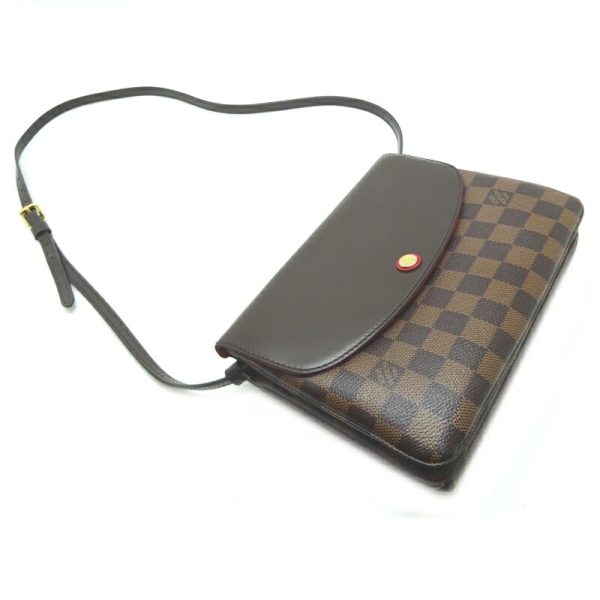 dh75834 3 Louis Vuitton Twice Damier Shoulder Bag Brown