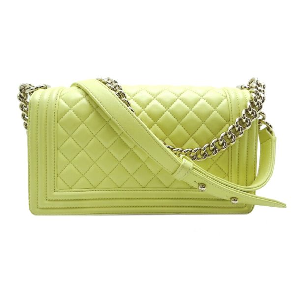 dh76169 2 Chanel Boy Chanel 25 Chain Lambskin Shoulder Bag Yellow