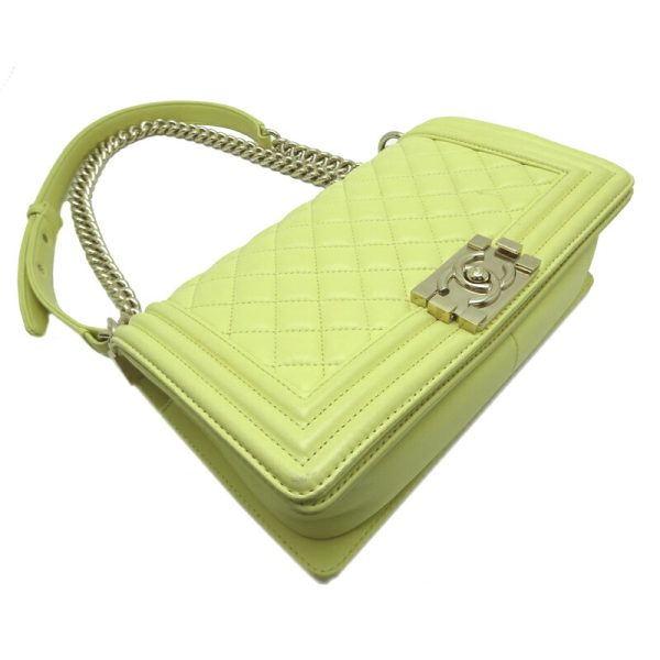 dh76169 3 Chanel Boy Chanel 25 Chain Lambskin Shoulder Bag Yellow