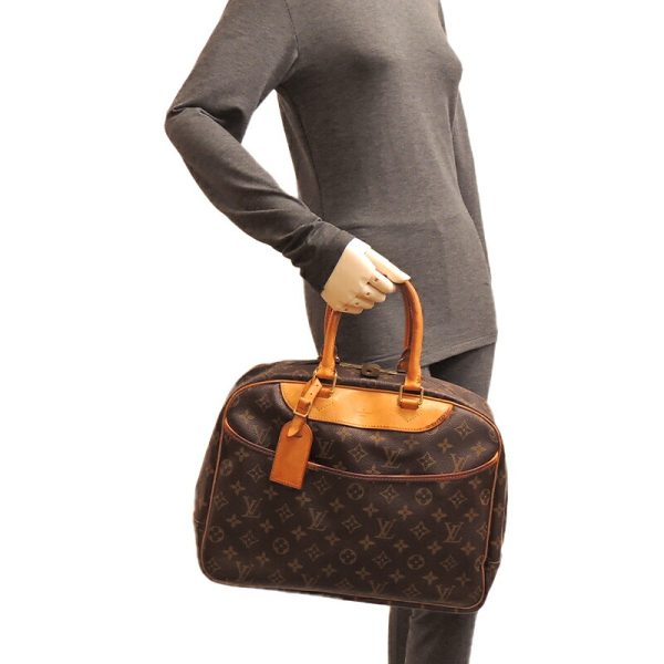 dh76333 8 Louis Vuitton Deauville Monogram Handbag Brown