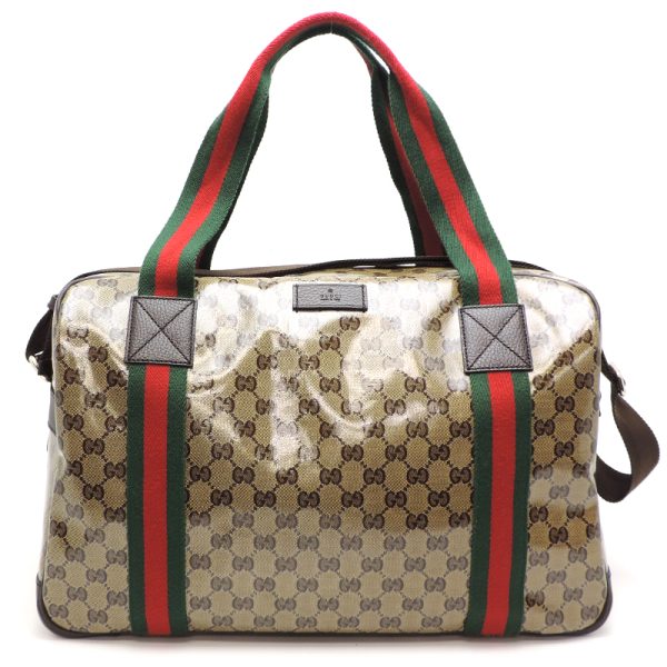 dh76625 1 Gucci GG Crystal Bag Beige Green Red