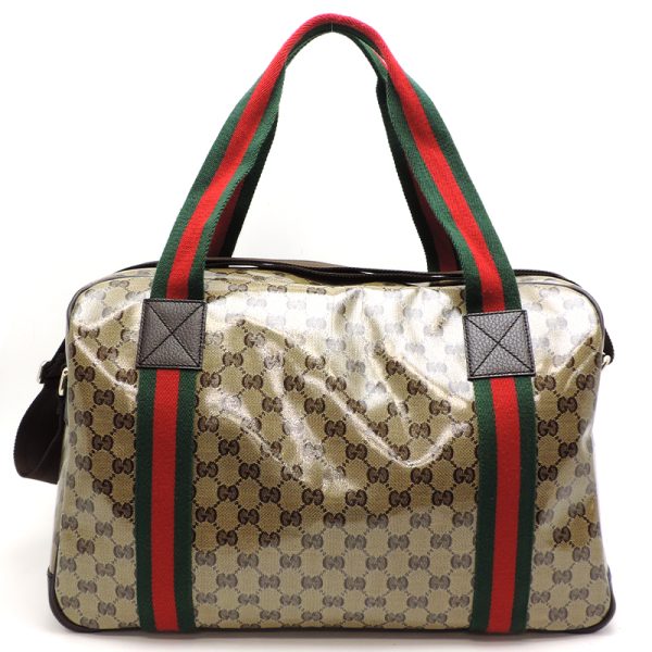 dh76625 2 Gucci GG Crystal Bag Beige Green Red