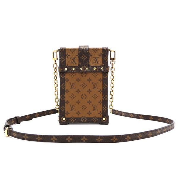 dh76987 2 Louis Vuitton Mini Pochette Trunk Monogram Shoulder Bag Brown