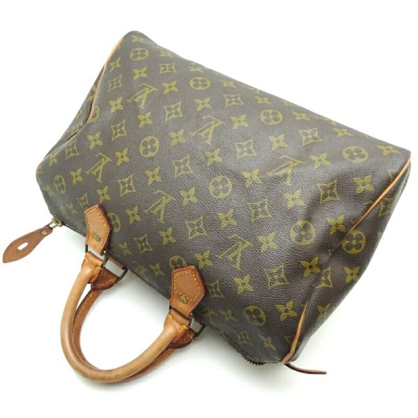 dh77038 4 Louis Vuitton Speedy 30 Monogram Handbag Brown