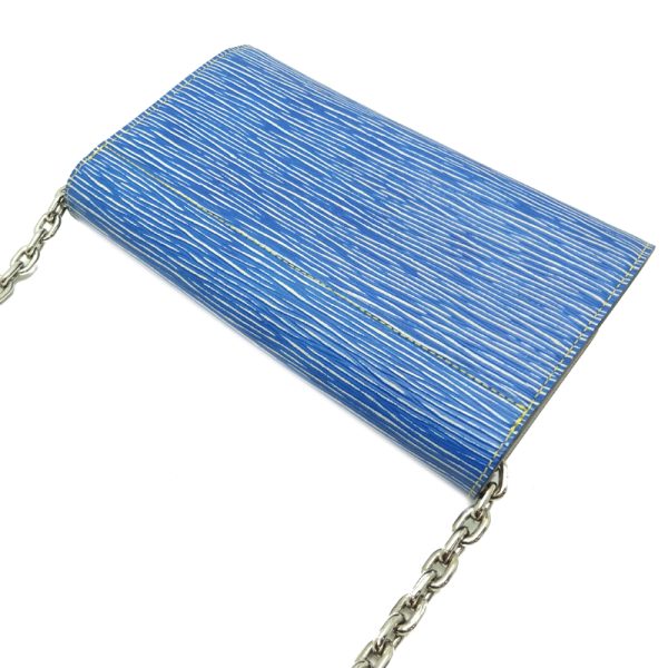 dh77416 4 Louis Vuitton Portefeuille Twist Chain Epi Shoulder Bag Blue