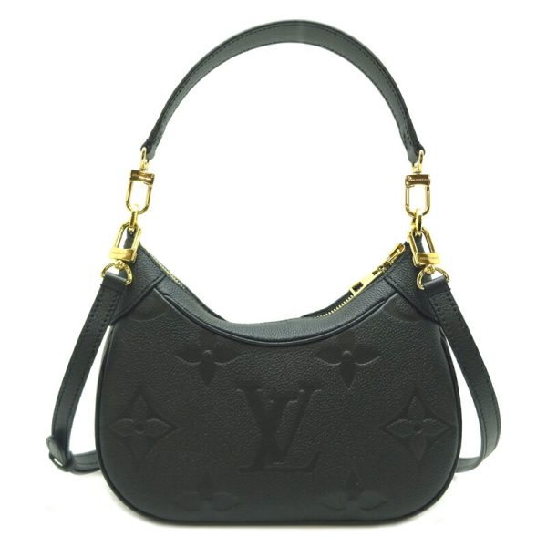 dh77576 1 Louis Vuitton Bagatelle NM Empreinte Shoulder Bag Black