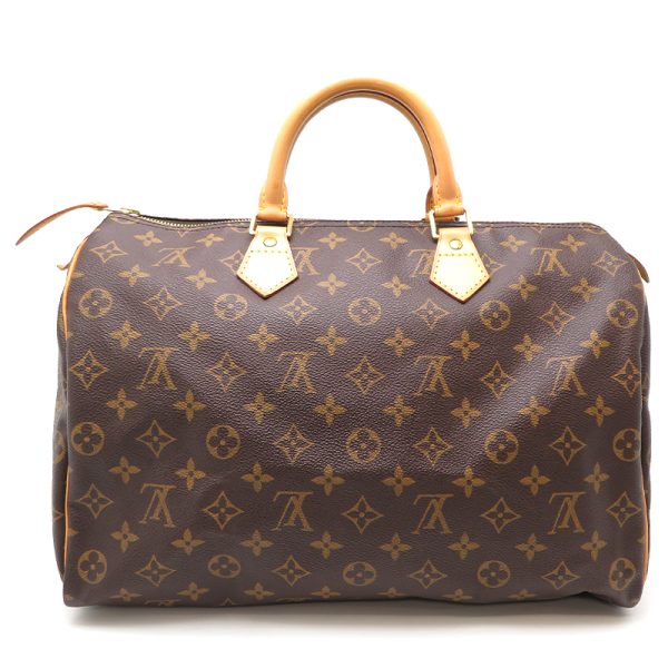 dh77769 2 Louis Vuitton Speedy 35 Monogram Handbag Brown