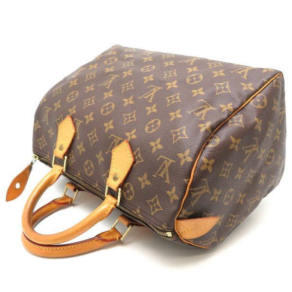 dh77770 4 Louis Vuitton Speedy 30 Monogram Handbag Brown