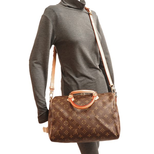 dh77774 9 Louis Vuitton Speedy 30 Monogram Handbag Brown