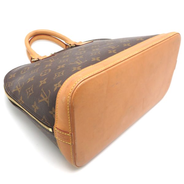 dh77775 3 Louis Vuitton Alma PM Monogram Handbag Brown