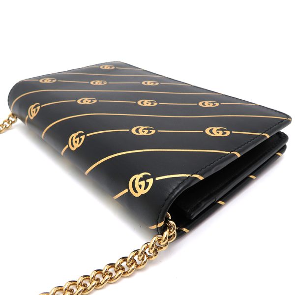 dh78084 4 Gucci Chain Wallet Black