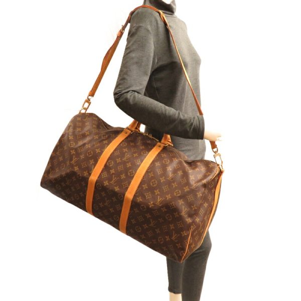 dh78202 9 Louis Vuitton Keepall 55 Monogram Bag Brown