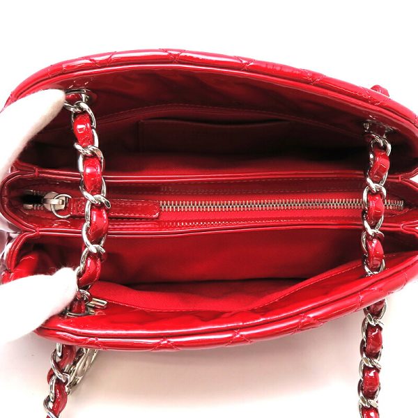 dh78264 6 Chanel Mademoiselle Chain Patent Shoulder Bag Red