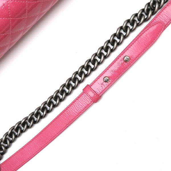 dh78265 5 Chanel Boy Chanel Chain Patent Shoulder Bag Pink