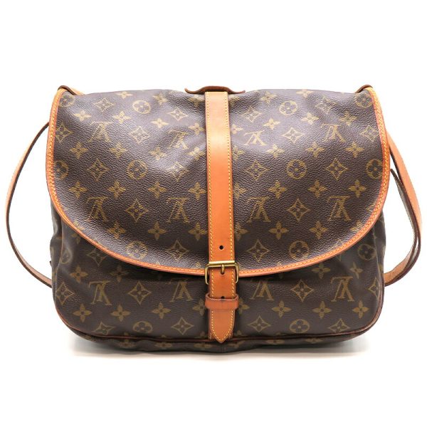 dh78428 2 Louis Vuitton Saumur 35 Monogram Shoulder Bag Brown