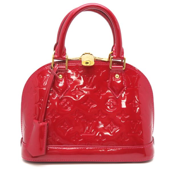 dh78450 1 Louis Vuitton Alma BB Vernis Handbag Red