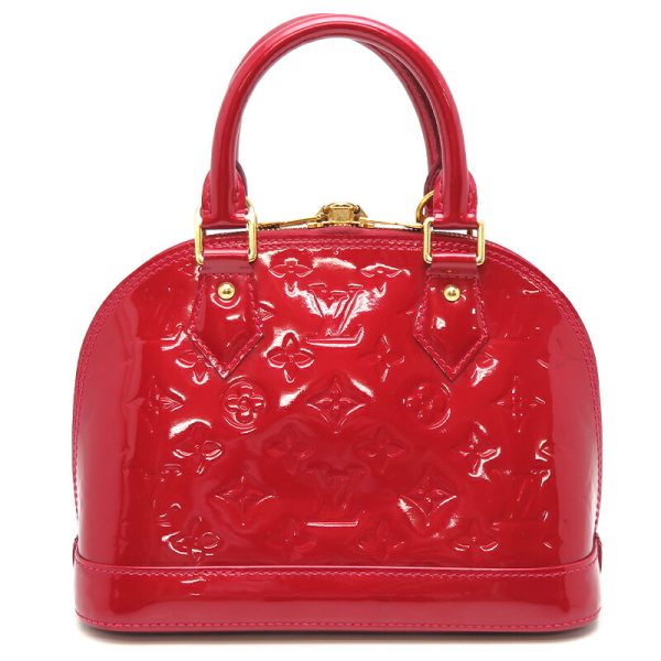 dh78450 2 Louis Vuitton Alma BB Vernis Handbag Red