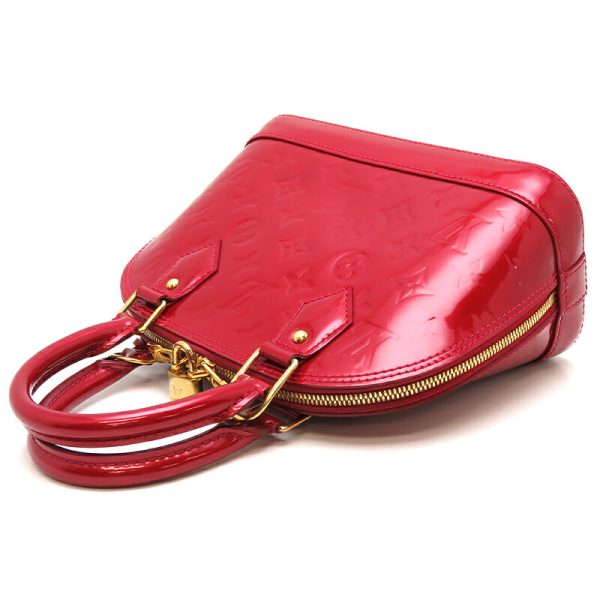 dh78450 4 Louis Vuitton Alma BB Vernis Handbag Red