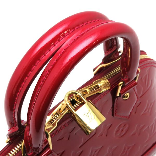 dh78450 5 Louis Vuitton Alma BB Vernis Handbag Red