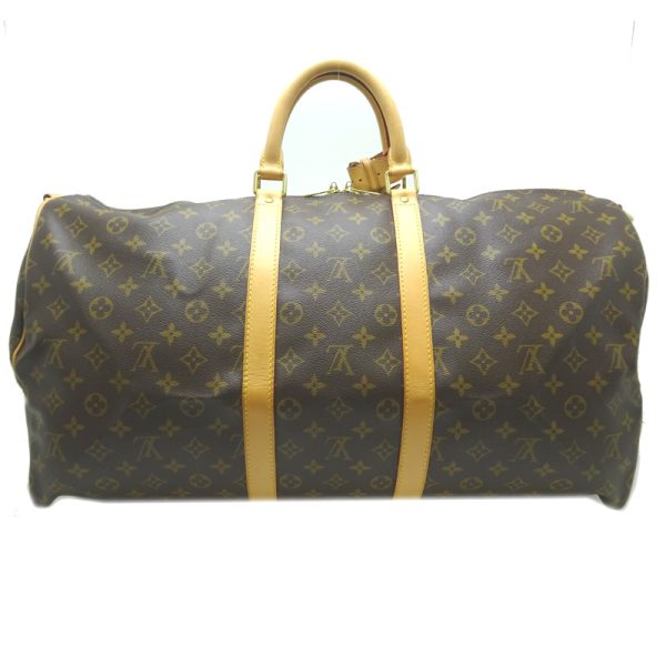 dh78542 2 Louis Vuitton Keepall Bandouliere 55 Monogram Bag Brown