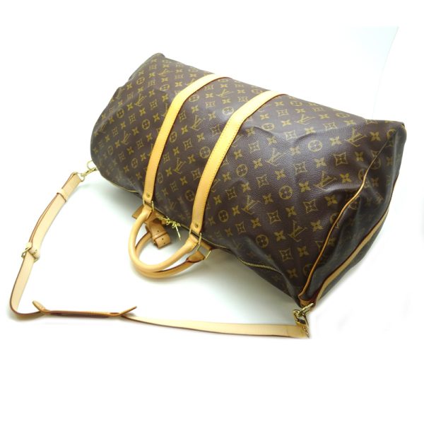 dh78542 4 Louis Vuitton Keepall Bandouliere 55 Monogram Bag Brown