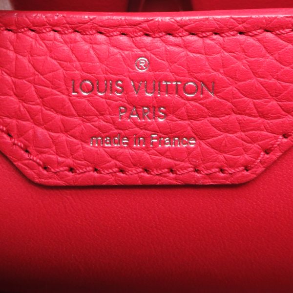 dh78646 7 Louis Vuitton Capucines PM Taurillon Handbag Red